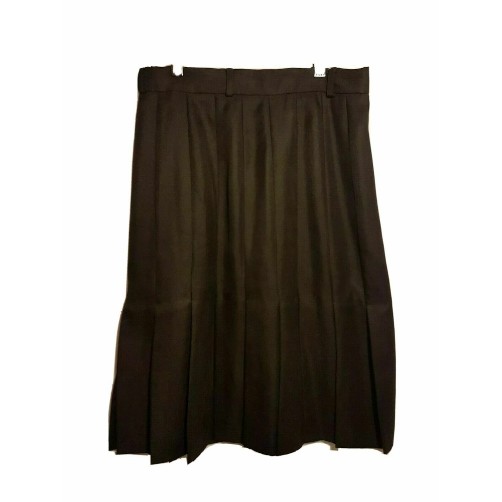 Signe Incognito Vintage 90's Black Carwash Pleats Slits Skirt Italy 38 US S 2